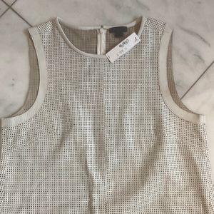 NWT j crew collection leather top size 6